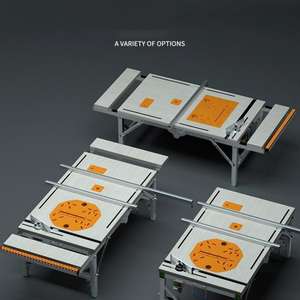 Banc <span class=keywords><strong>de</strong></span> travail pliable Portable Table coulissante scie à panneaux 80*120cm acier Bearin ensemble <span class=keywords><strong>de</strong></span> Table à bois bord Bander routeur nouveau utilisé - Product Image 3