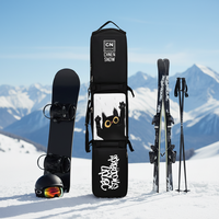 Sac de ski en gros avec roulettes, grande capacité, séparation humide/sec, imperméable, pour équipement de ski et snowboard, pour skis simples et doubles