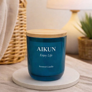 Vela Aromática de Cera de Soya de Lujo Personalizada al por Mayor de Fábrica AIKUN para Decoración del Hogar, Relajación, Spa, Aromaterapia, Regalo - Product Image 1
