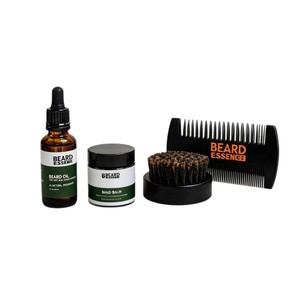Set de Cuidado de Barba con Esencia, Aceite, Bálsamo, Cepillo y Peine para Hombres, Aspecto Natural, Fórmula Herbal sin Perfume - Product Image 5