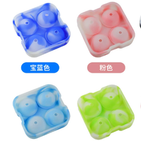 Moules à crème glacée à 4 trous carrés et ronds Moules à sucettes glacées en silicone écologiques Outils à crème glacée faciles à utiliser
