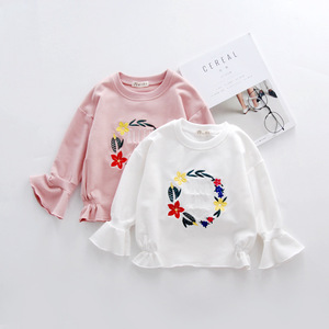 New Premium Kids Clothes Organic Cotton Long Sleeve T-Shirts of Girls From China Factory - Product Image 1