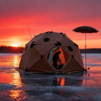 Carpa de Pesca en Hielo Octogonal de 4M, Impermeable, Oxford, Invierno 2026, Venta al Por Mayor: OEM/ODM |   Color/Tamaño/Logotipo Personalizados |   Directo de Fábrica