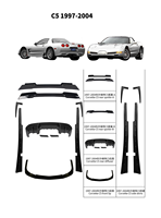 Kit de carrosserie d'ajout et de mise à niveau pour voiture, comprenant séparateur de pare-chocs avant, lèvre de spoiler de coffre, jupe latérale et diffuseur arrière pour CORVETTE C5 C6 C7 C8
