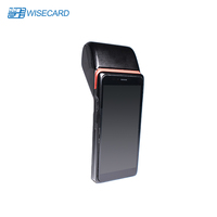 Terminal de point de vente Android Wisecard T80 noir, système tout-en-un portable, gestion des factures EPOS, caisse enregistreuse thermique