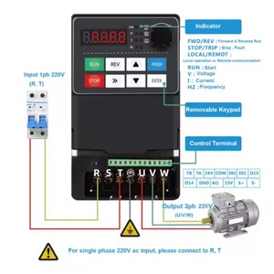 Endüstriyel Otomasyon için 1HP 2HP 3HP Değişken Frekanslı Sürücü (VFD) İnvertör 380V Ayarlanabilir Hız Sürücüsü (VSD) - Product Image 3