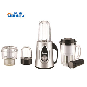 Homax Mini Blender Food Processor 39.5x14x25 Cm Stainless Steel Double Blades For Home Use - Product Image 1