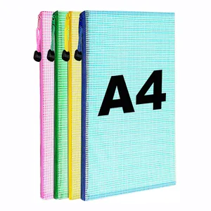 다채로운 방수 A4 PVC 가방 지퍼 종이 파일 폴더 책 문서 가방