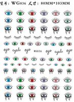 Eye Series Nail Sticker Art Décorations Charme Manucure Tatouages Feuille Stickers Ongles Décorations