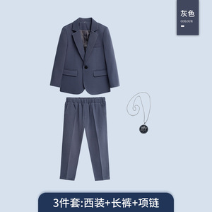 Costume pour enfants printemps été nouveau garçon ensemble de loisirs les enfants président le spectacle photographie robe fleur mariage - Product Image 6