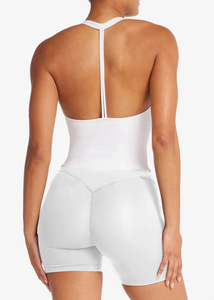 Débardeur de sport pour femme, dos en T, décolleté en V profond, extensible, ajusté, rembourré, séchage rapide, pour fitness, Pilates, yoga, sans manches, vente en gros - Product Image 5