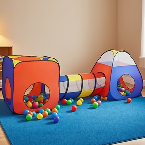 Set di Tende per Bambini Extra Large in Tre Pezzi Colorato, Castello per Giochi di Ruolo, Casetta Portatile per Uso Interno ed Esterno - Product Image 3