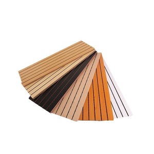 Wooden Sound Absorbing Panels MDF Rectangle B1 Flame Retardant For Auditorium Conference Room Gymnasium Custom Made - Product Image 2