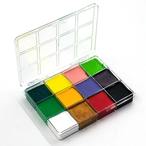 Venta al por mayor de Halloween profesional no tóxico de etiqueta privada al óleo <span class=keywords><strong>pintura</strong></span> facial <span class=keywords><strong>pintura</strong></span> corporal 12 <span class=keywords><strong>colores</strong></span> <span class=keywords><strong>paleta</strong></span> de <span class=keywords><strong>pintura</strong></span> facial al óleo - Product Image 2