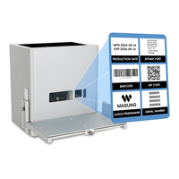 Imprimante jet d'encre MASUNG pour codage instantané de dates et codes – Machine de bureau polyvalente avec déclencheur à pédale pour matériaux variés