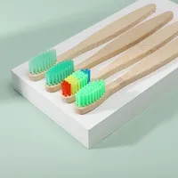 Escova de dente ecológica, em estoque, natural, biodegradável, de bambu, para crianças