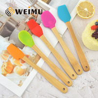 Mini spatule, kit de pâtisserie 5 pièces avec cuillère en silicone et brosse à graisser, qualité alimentaire, sans BPA, passe au lave-vaisselle