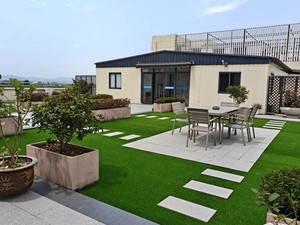 Césped Artificial de 50 mm de Alta Densidad, Césped Sintético para Exteriores, Alfombra Decorativa Verde Realista - Product Image 4