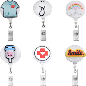 Porta-identificaciones retráctil de goma suave con diseño de dibujos animados, para comercio electrónico transfronterizo, con clip fácil de extraer, estilo superhéroe, en stock. - Product Image 3