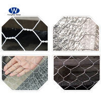 Clôture en treillis métallique galvanisé à chaud pour lapins et poulets, maille hexagonale double torsion 3/4 pouce, 1x25m
