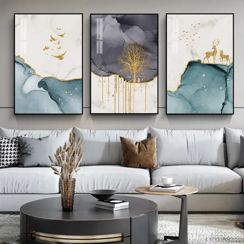 Crystal porcelain wall art painting 3d abstract canvas painting big size art frames sculpture wall art modern home decoration