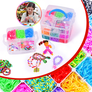 Bandes élastiques bricolage métier à tisser en caoutchouc mignon créatif enfants coloré élastique Bracelet Kit pour enfants - Product Image 2