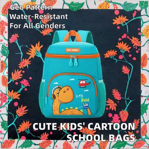 Sacchetti di scuola con motivo geometrico per bambini graziosi cartoni animati per bambini - Product Image 3