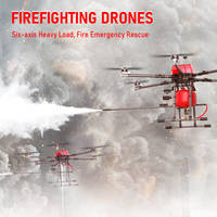Drone de lutte contre les incendies UAV avec tuyau de liaison, drone lanceur de bombes anti-incendie, drone de livraison longue portée pour le sauvetage d'urgence et la lutte contre les incendies