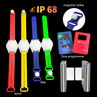 Programador de Tiempo, Temporizadores, Pulsera Vibratoria a Prueba de Agua para Control de Tiempo en Parques de Diversiones