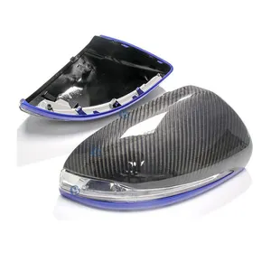 Dry Carbon Fiber Rear View Car Side Mirror Caps Cover For Mercedes Benz W205 LHD Or RHD Replacement