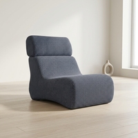 Fauteuil de sol haute densité sans assemblage requis, canapé paresseux convertible pour adulte, pouf