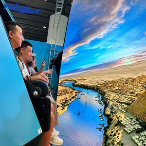 เครื่องจำลองภาพยนตร์บิน VR แบบหลายผู้เล่น 9D 7D 5D XD พร้อมโปรเจคเตอร์โดมในร่ม อุปกรณ์สวนสนุก เก้าอี้เคลื่อนไหว - Product Image 4