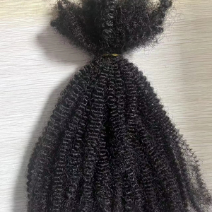 YONNA prezzo all'ingrosso di vendita calda di alta qualità <span class=keywords><strong>Afro</strong></span> crespo <span class=keywords><strong>capelli</strong></span> <span class=keywords><strong>ricci</strong></span> alla rinfusa 100% <span class=keywords><strong>capelli</strong></span> vergini umani per treccia - Product Image 2