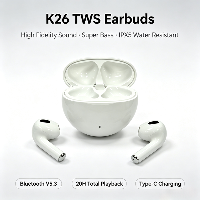Factory Price TWS Earbud TWS Earphone Super Bass White  Wireless Earbud Type-c OEM/ODM.