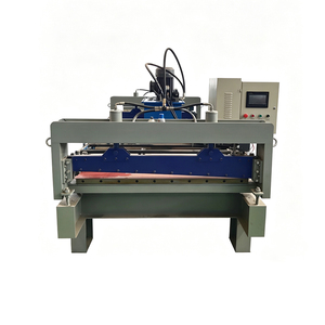 เครื่องตัดแผ่นโลหะไฮดรอลิกแบบควบคุมด้วย PLC สำหรับตัดแผ่นเหล็กในสายการผลิตหลังคาโรลฟอร์ม - Product Image 1