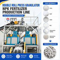 Machine à fabriquer des engrais composés par pressage à rouleaux |   Ligne de production de granulation d'engrais NPK en poudre sèche