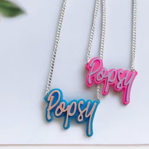 Kid của đồ trang sức cá nhân Acrylic Tên Vòng cổ tùy chỉnh Acrylic đầy màu sắc tên Vòng cổ đầy màu sắc vui vẻ Tên Mặt dây chuyền - Product Image 4