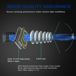 Système de vision nocturne pour camion étanche IP68 1080P infrarouge 18 lumières CCTV boîte noire de <span class=keywords><strong>voiture</strong></span> caméra rétroviseur avant arrière couleur noire - Product Image 5