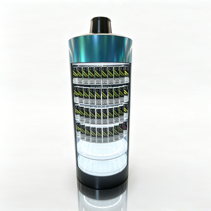 Support d'exposition de cigarettes en acrylique sur mesure, forme personnalisée, directement de l'usine, avec éclairage LED rond et 5 étagères. - Product Image 1