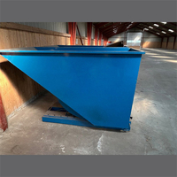 Conteneur à déchargement automatique personnalisé, recyclage des déchets solides, poubelle à sauter, acier Q235, 450kg