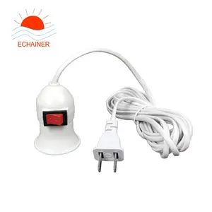 E27 Draad Lamp Houder Met Aan/Uit Schakelaar, Eu/Us 2pin Plug