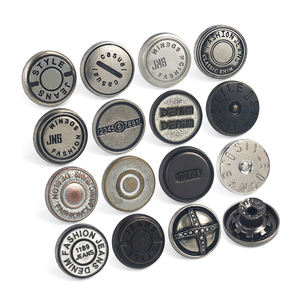 KUNSHUO Bouton Usine Personnalisé Vintage Logo Denim En Alliage De Zinc Zamac et Rivets costume métal jeans accessoires boutons pour jeans - Product Image 6