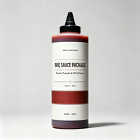 Conteneur de sauce de qualité alimentaire, bouteilles en plastique de 12 oz pour sauce piquante, 350 ml, 500 ml, bouteille de sauce en plastique avec étiquette personnalisée