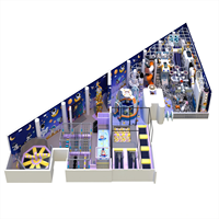 Parc de jeux intérieur pour enfants sur le thème de l'espace, complexe multi-niveaux en acier galvanisé, aire de jeux personnalisée pour astronautes, pour centre commercial et centre familial