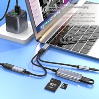 Station d'accueil 3 en 1 Type-C, lecteur de carte USB TF SD, adaptateur, hub triple port, modèle YDF-56