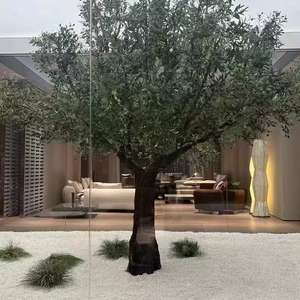 Nuevo Olivo Artificial Grande, Personalizable, Moderno, Hecho a Mano, Realista, Ecológico, Duradero, de Vidrio Verde Sintético para Interiores - Product Image 4