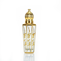 Mini Parfum Exquis 10ml Huile de Parfum Rechargeable DIY Baumes Parfumés Délicats sur Distributeur Doré Arabe pour Contenant