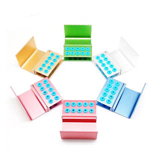 10-Hole anello in Silicone dentaria Burs supporto con contenitore sterilizzatore alimentazione manuale materiale in alluminio - Product Image 3