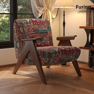 Sedia Reclinabile in Legno Massello Stile <span class=keywords><strong>Etnico</strong></span> Vintage, Arredamento per Casa, Balcone, Soggiorno e Camera da Letto - Product Image 2