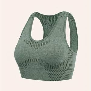 Sujetador Deportivo de Secado Rápido con Copas Completas para Mujer, Tirantes Fijos, Cintura Elástica, Soporte Medio, Nailon, para Gimnasio, Entrenamiento al Aire Libre - Product Image 2